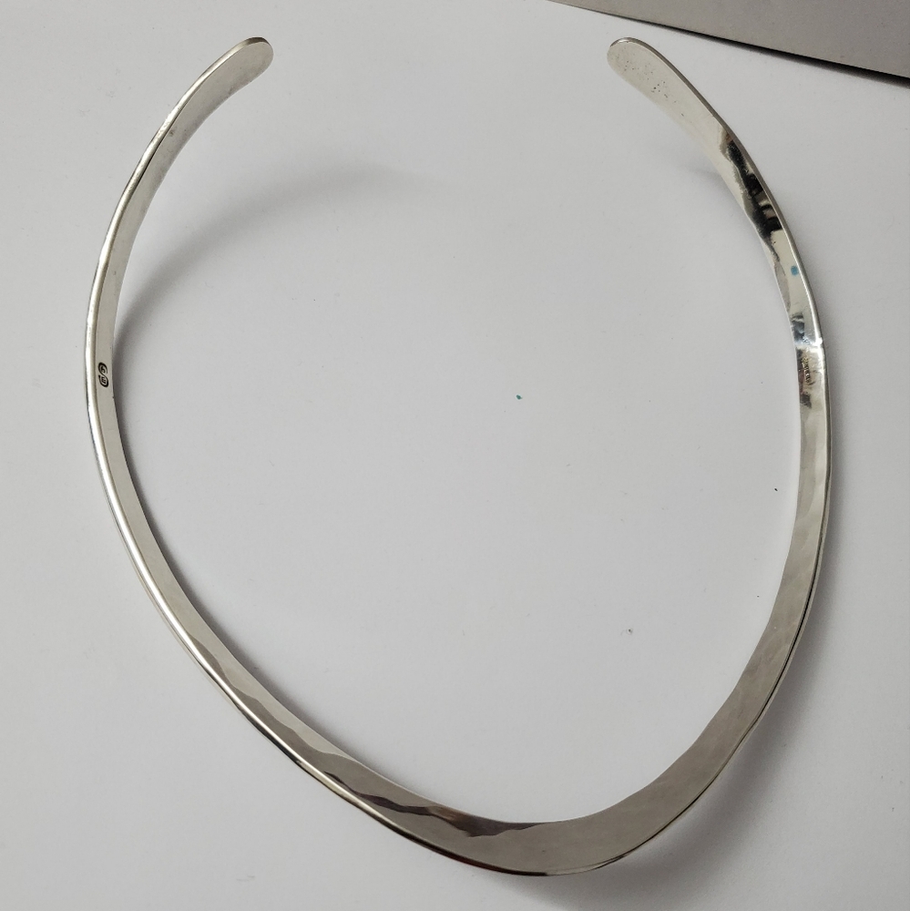 Sterling Silver 925 Solid Sterling Heavy V Neck C… - image 7